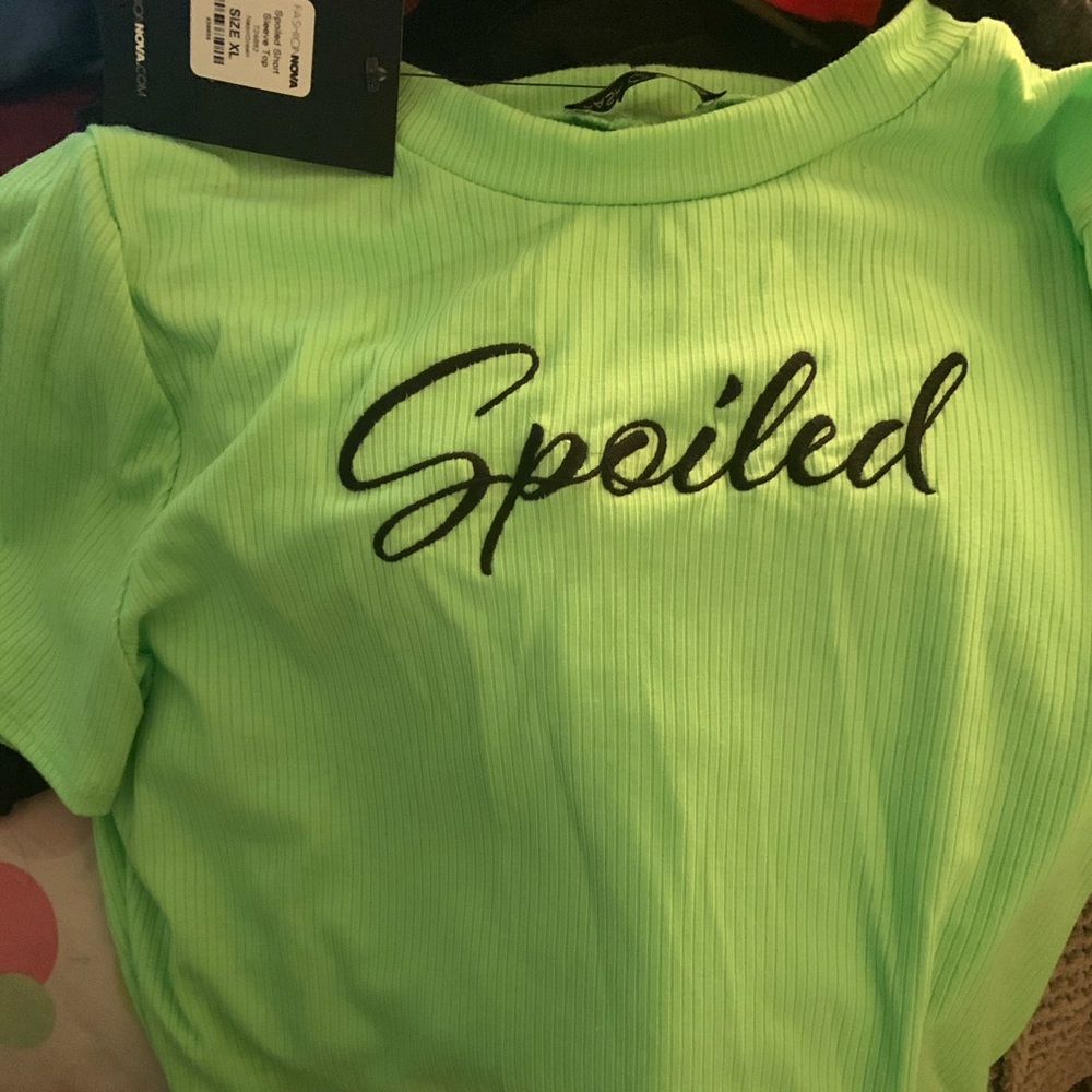 Lime Green Spoiled Crop Top